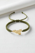 Bracciale Sicilia Macramè Verde Ulivo in argento 925%