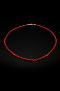 Collana corallo bambù rosso vivo